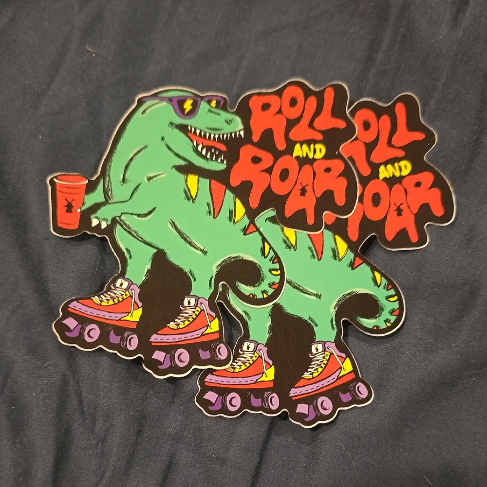 Dutch Bros Green Dinosaur Sticker